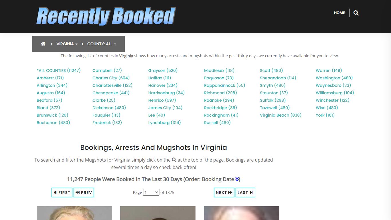 Recent bookings, Arrests, Mugshots in Virginia Beach County, Virginia